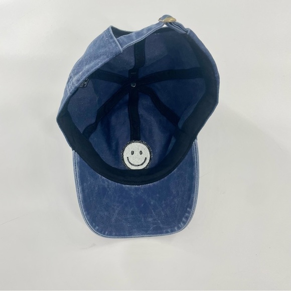 NWT David And Young Blue Acid Wash White Smiley Face Baseball Hat Adjustable - Picture 5 of 8